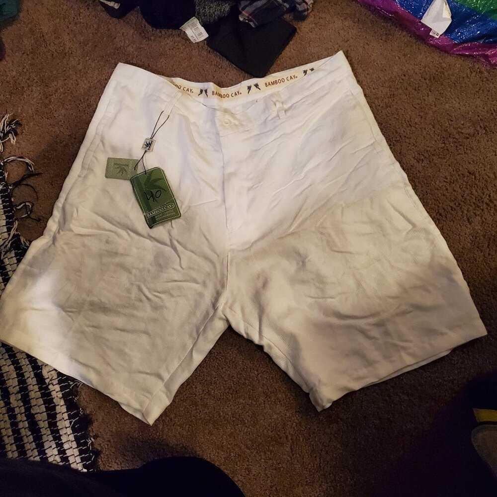 Bombay Cay Resort Shorts Tan Khaki Size 40 NWT Modal/Poly Blend‎